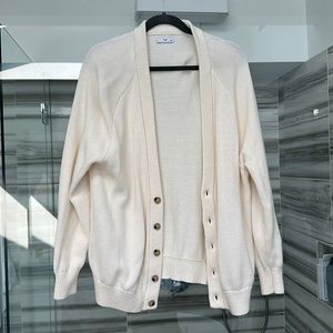 TNA cream button up sweater